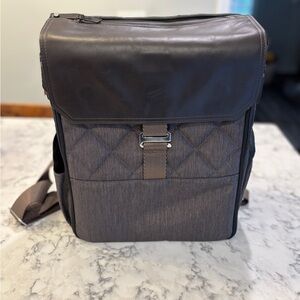Paperclip Diaper Bag Backpack Gray/Brown
